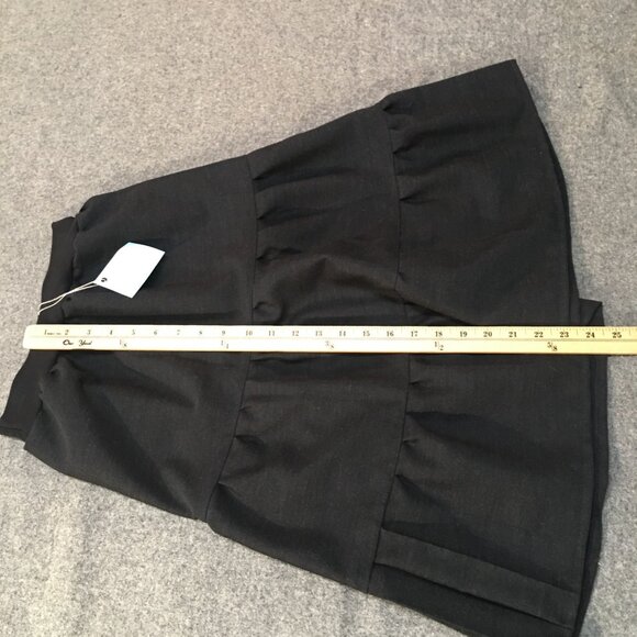 Skirt 100% Wool Girls 7/8 M Maxi Black Ruffle Tiered Neutral Mom and Pop's Kids - Picture 8 of 9